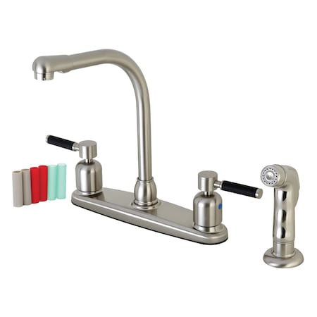 Kaiser FB758DKLSP 8-Inch Centerset Kitchen Faucet with Sprayer FB758DKLSP